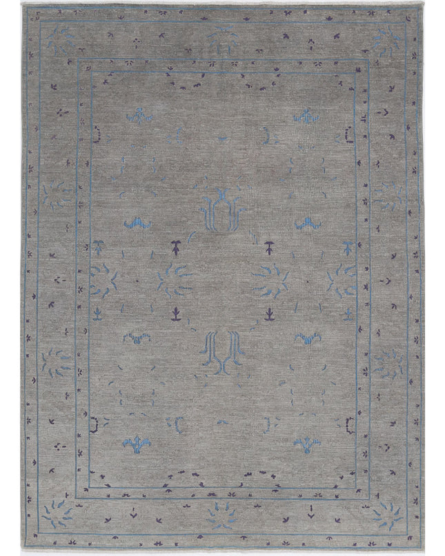 Onyx 6' 4" X 8' 9" Hand Knotted Wool Rug 6' 4" X 8' 9" (193 X 267) / Grey / Wool
