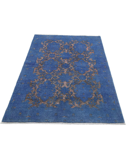 Onyx 3' 10" X 5' 8" Hand Knotted Wool Rug 3' 10" X 5' 8" (117 X 173) / Blue / Wool