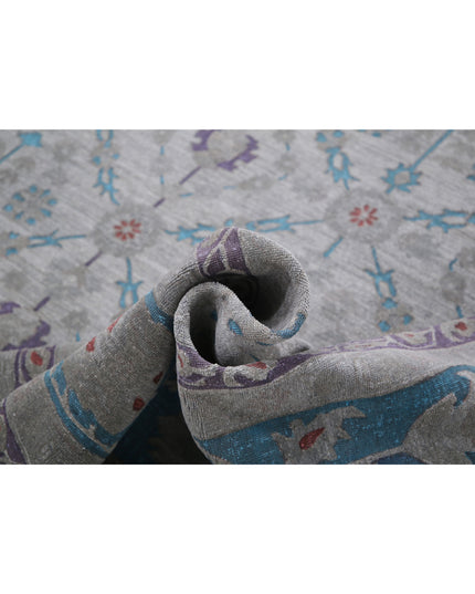 Onyx 11' 11" X 14' 10" Hand Knotted Wool Rug 11' 11" X 14' 10" (363 X 452) / Grey / Wool