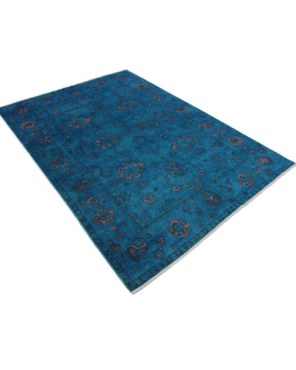 Onyx 5' 5" X 7' 7" Hand Knotted Wool Rug 5' 5" X 7' 7" (165 X 231) / Teal / Wool