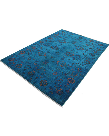 Onyx 5' 5" X 7' 7" Hand Knotted Wool Rug 5' 5" X 7' 7" (165 X 231) / Teal / Wool