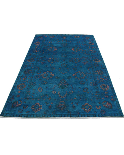 Onyx 5' 5" X 7' 7" Hand Knotted Wool Rug 5' 5" X 7' 7" (165 X 231) / Teal / Wool
