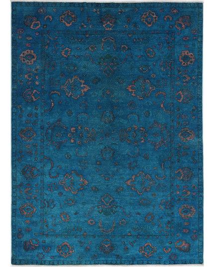 Onyx 5' 5" X 7' 7" Hand Knotted Wool Rug 5' 5" X 7' 7" (165 X 231) / Teal / Wool