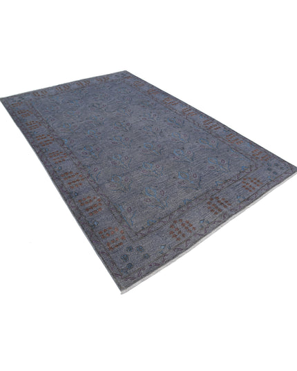 Onyx 6' 0" X 9' 0" Hand Knotted Wool Rug 6' 0" X 9' 0" (183 X 274) / Grey / Wool