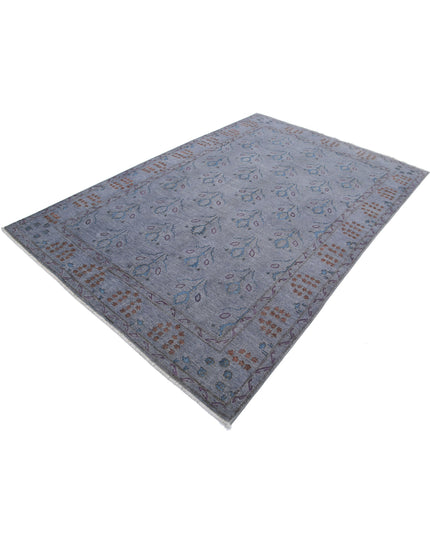 Onyx 6' 0" X 9' 0" Hand Knotted Wool Rug 6' 0" X 9' 0" (183 X 274) / Grey / Wool