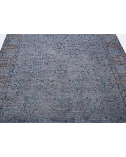 Onyx 6' 0" X 9' 0" Hand Knotted Wool Rug 6' 0" X 9' 0" (183 X 274) / Grey / Wool