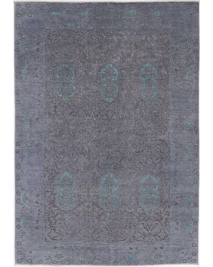 Onyx 5' 10" X 8' 5" Hand Knotted Wool Rug 5' 10" X 8' 5" (178 X 257) / Grey / Wool