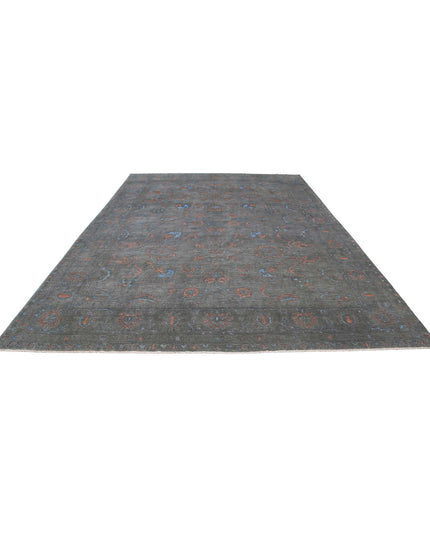 Onyx 9' 8" X 13' 9" Hand Knotted Wool Rug 9' 8" X 13' 9" (295 X 419) / Grey / Wool