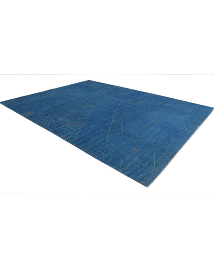 Onyx 9' 7" X 13' 3" Hand Knotted Wool Rug 9' 7" X 13' 3" (292 X 404) / Blue / Wool