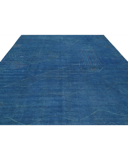 Onyx 9' 7" X 13' 3" Hand Knotted Wool Rug 9' 7" X 13' 3" (292 X 404) / Blue / Wool