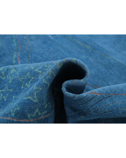 Onyx 9' 7" X 13' 3" Hand Knotted Wool Rug 9' 7" X 13' 3" (292 X 404) / Blue / Wool