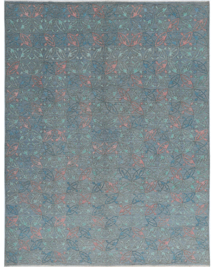 Onyx 6' 10" X 9' 0" Hand Knotted Wool Rug 6' 10" X 9' 0" (208 X 274) / Blue / Wool