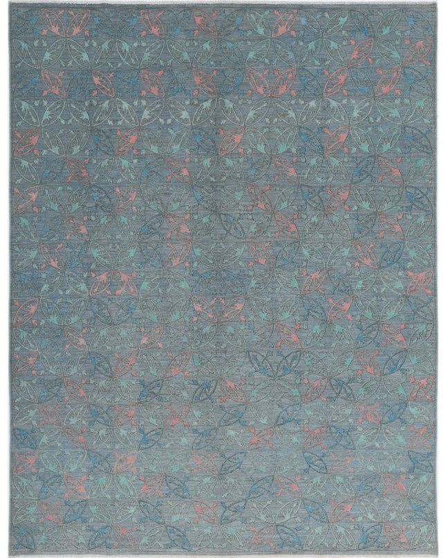 Onyx 6' 10" X 9' 0" Hand Knotted Wool Rug 6' 10" X 9' 0" (208 X 274) / Blue / Wool