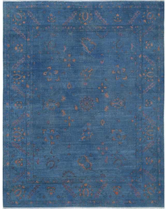 Onyx 7' 8" X 9' 9" Hand Knotted Wool Rug 7' 8" X 9' 9" (234 X 297) / Blue / Wool