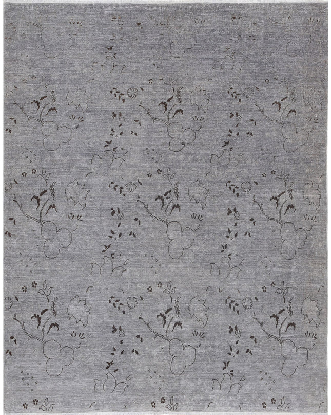 Onyx 6' 5" X 8' 1" Hand Knotted Wool Rug 6' 5" X 8' 1" (196 X 246) / Grey / Wool