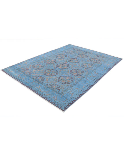 Onyx 5' 10" X 8' 0" Hand Knotted Wool Rug 5' 10" X 8' 0" (178 X 244) / Blue / Wool