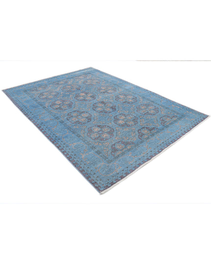 Onyx 5' 10" X 8' 0" Hand Knotted Wool Rug 5' 10" X 8' 0" (178 X 244) / Blue / Wool
