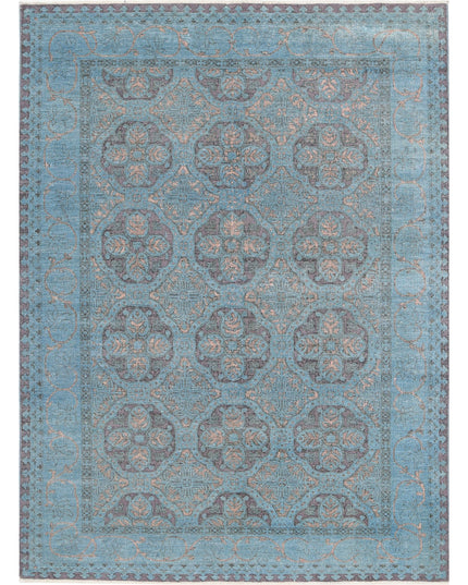Onyx 5' 10" X 8' 0" Hand Knotted Wool Rug 5' 10" X 8' 0" (178 X 244) / Blue / Wool