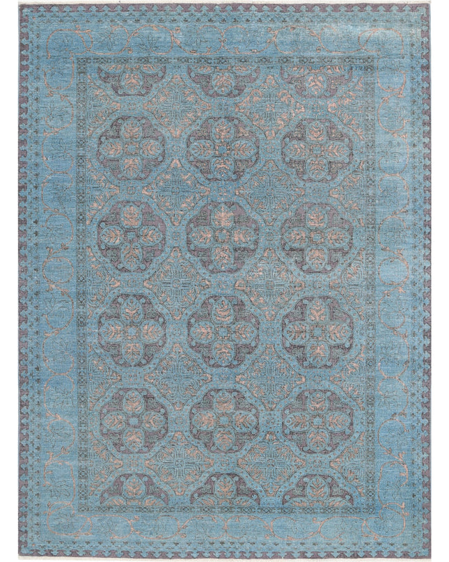 Onyx 5' 10" X 8' 0" Hand Knotted Wool Rug 5' 10" X 8' 0" (178 X 244) / Blue / Wool