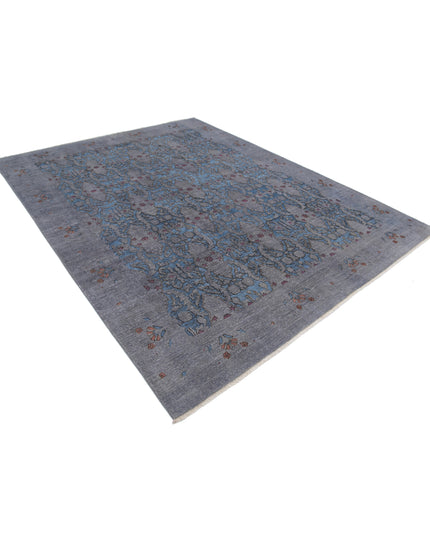 Onyx 7' 8" X 9' 9" Hand Knotted Wool Rug 7' 8" X 9' 9" (234 X 297) / Blue / Wool