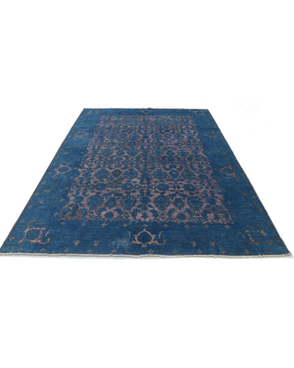 Onyx 6' 9" X 9' 4" Hand Knotted Wool Rug 6' 9" X 9' 4" (206 X 284) / Blue / Wool