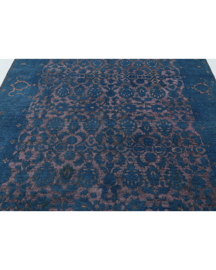 Onyx 6' 9" X 9' 4" Hand Knotted Wool Rug 6' 9" X 9' 4" (206 X 284) / Blue / Wool