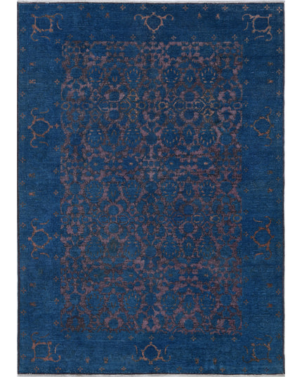 Onyx 6' 9" X 9' 4" Hand Knotted Wool Rug 6' 9" X 9' 4" (206 X 284) / Blue / Wool