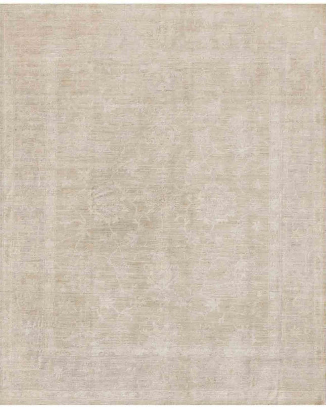 Oushak 8' 0" X 9' 8" Hand Knotted Wool Rug 8' 0" X 9' 8" (244 X 295) / Green / Wool