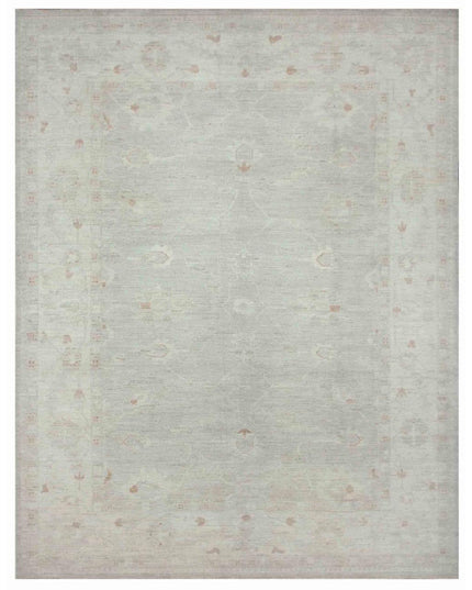 Oushak 10' 0" X 13' 1" Hand Knotted Wool Rug 10' 0" X 13' 1" (305 X 399) / Grey / Wool