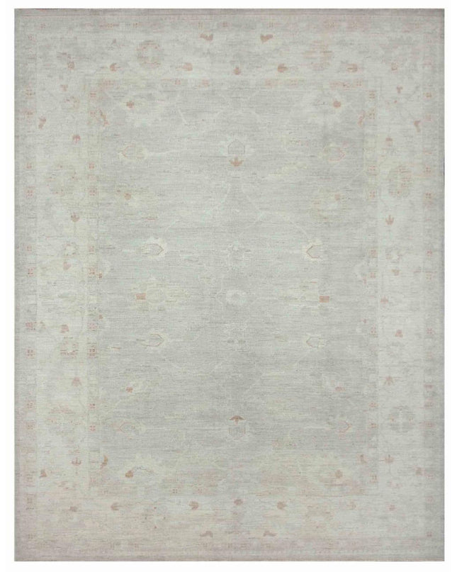 Oushak 10' 0" X 13' 1" Hand Knotted Wool Rug 10' 0" X 13' 1" (305 X 399) / Grey / Wool