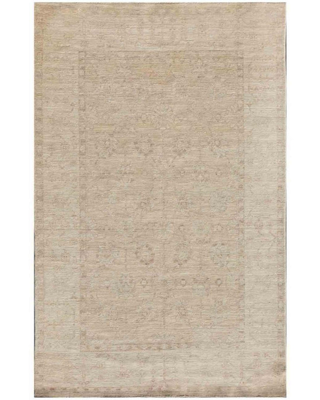 Oushak 5' 9" X 8' 9" Hand Knotted Wool Rug 5' 9" X 8' 9" (175 X 267) / Ivory / Wool