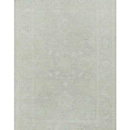 Oushak 6' 4" X 9' 3" Hand Knotted Wool Rug 6' 4" X 9' 3" (193 X 282) / Grey / Wool
