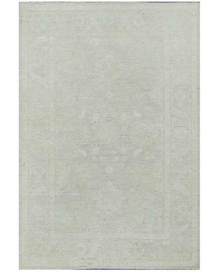 Oushak 6' 4" X 9' 3" Hand Knotted Wool Rug 6' 4" X 9' 3" (193 X 282) / Grey / Wool