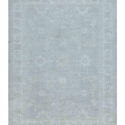Oushak 10' 3" X 13' 9" Hand Knotted Wool Rug 10' 3" X 13' 9" (312 X 419) / Grey / Wool