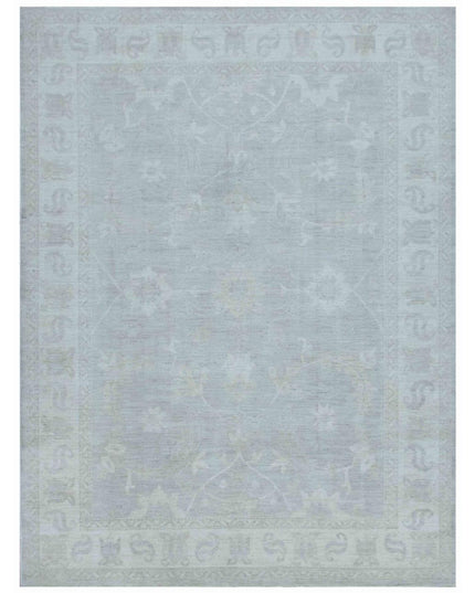 Oushak 10' 3" X 13' 9" Hand Knotted Wool Rug 10' 3" X 13' 9" (312 X 419) / Grey / Wool