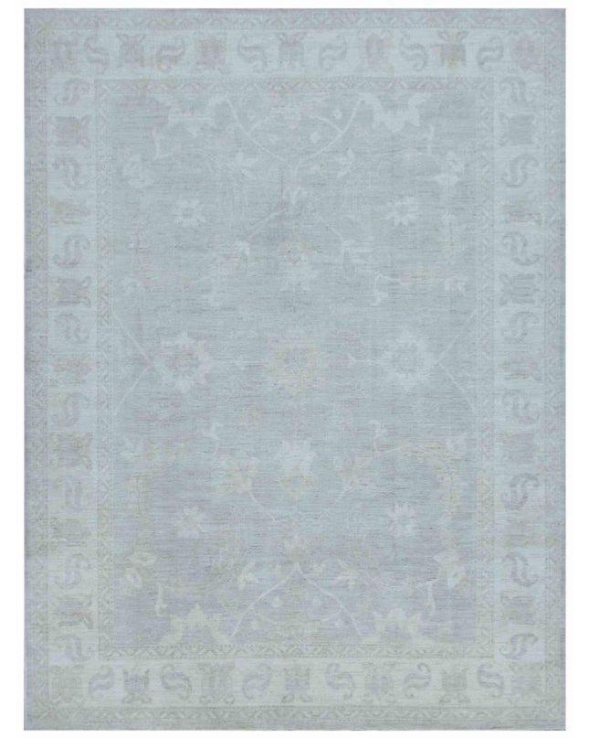 Oushak 10' 3" X 13' 9" Hand Knotted Wool Rug 10' 3" X 13' 9" (312 X 419) / Grey / Wool