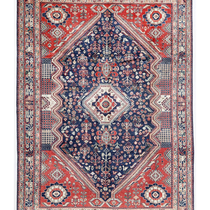 Oushak 9' 3" X 12' 8" Hand Knotted Wool Rug 9' 3" X 12' 8" (282 X 386) / Blue / Wool