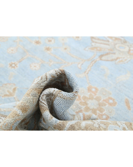 Oushak 10' 2" X 14' 10" Hand Knotted Wool Rug 10' 2" X 14' 10" (310 X 452) / Blue / Wool