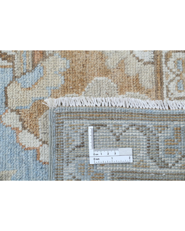 Oushak 10' 2" X 14' 10" Hand Knotted Wool Rug 10' 2" X 14' 10" (310 X 452) / Blue / Wool