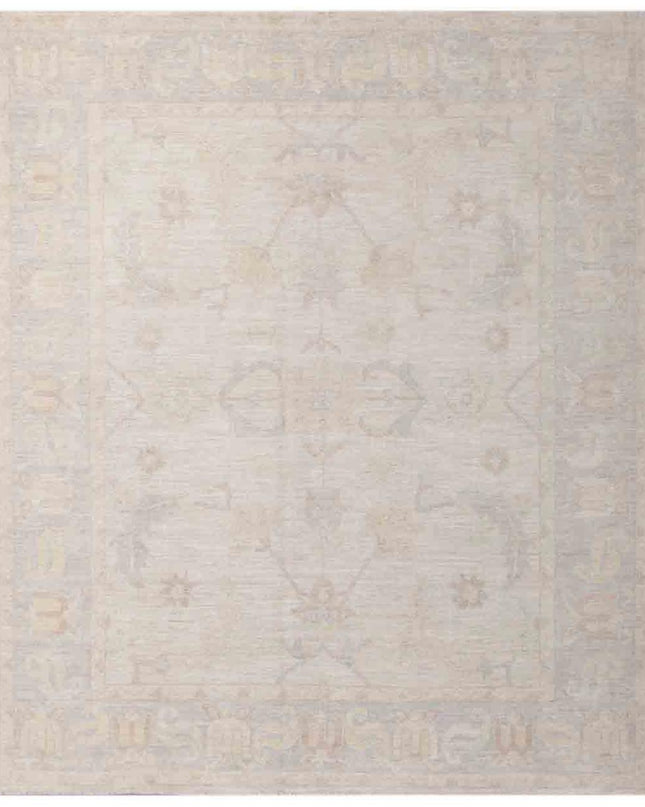 Oushak 8' 4" X 9' 9" Hand Knotted Wool Rug 8' 4" X 9' 9" (254 X 297) / Ivory / Wool
