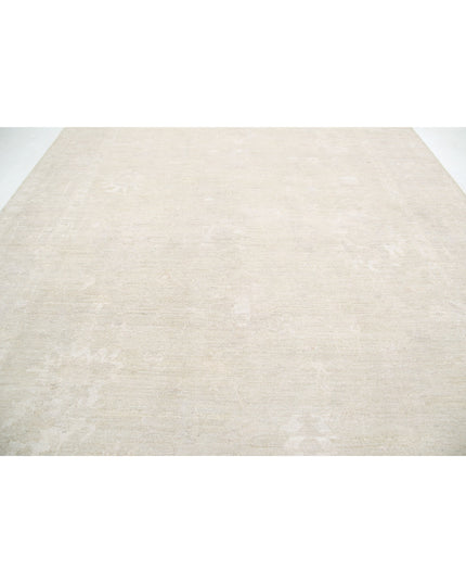 Oushak 10' 3" X 13' 10" Hand Knotted Wool Rug 10' 3" X 13' 10" (312 X 422) / Brown / Wool