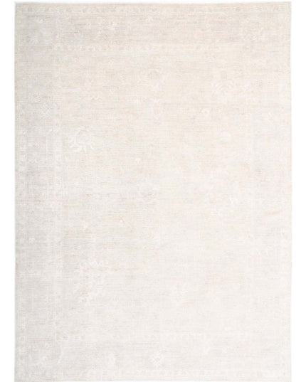 Oushak 10' 3" X 13' 10" Hand Knotted Wool Rug 10' 3" X 13' 10" (312 X 422) / Brown / Wool