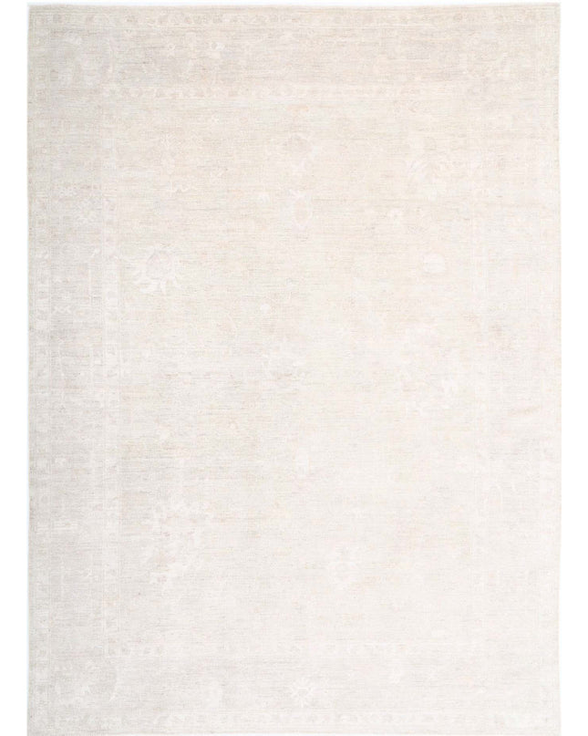 Oushak 10' 3" X 13' 10" Hand Knotted Wool Rug 10' 3" X 13' 10" (312 X 422) / Brown / Wool