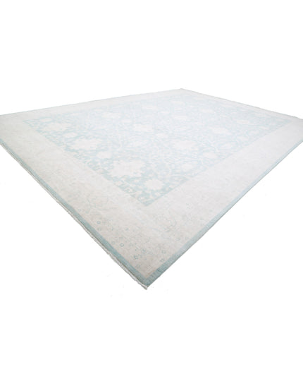 Oushak 15' 10" X 21' 9" Hand Knotted Wool Rug 15' 10" X 21' 9" (482 X 663) / Teal / Wool