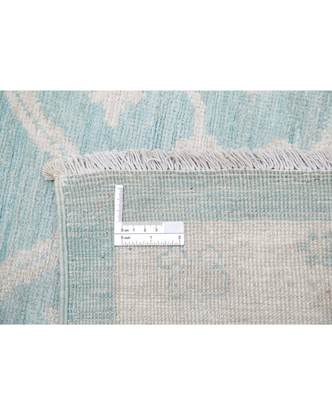 Oushak 15' 10" X 21' 9" Hand Knotted Wool Rug 15' 10" X 21' 9" (482 X 663) / Teal / Wool