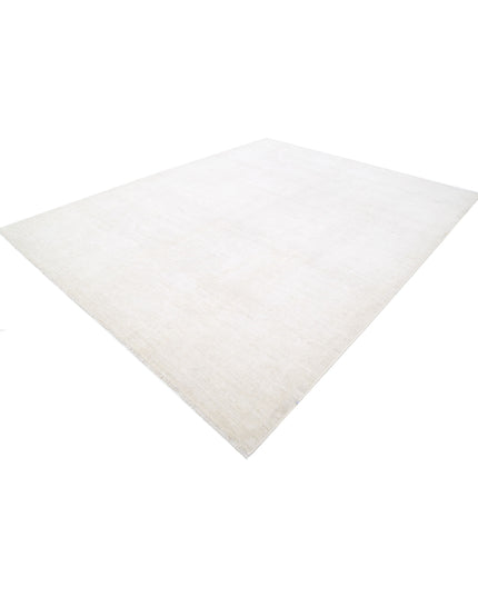 Oushak 9' 2" X 11' 10" Hand Knotted Wool Rug 9' 2" X 11' 10" (280 X 361) / Ivory / Wool