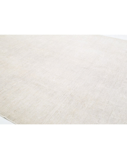 Oushak 9' 2" X 11' 10" Hand Knotted Wool Rug 9' 2" X 11' 10" (280 X 361) / Ivory / Wool