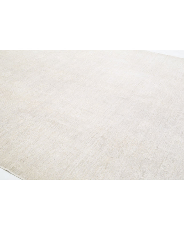Oushak 9' 2" X 11' 10" Hand Knotted Wool Rug 9' 2" X 11' 10" (280 X 361) / Ivory / Wool