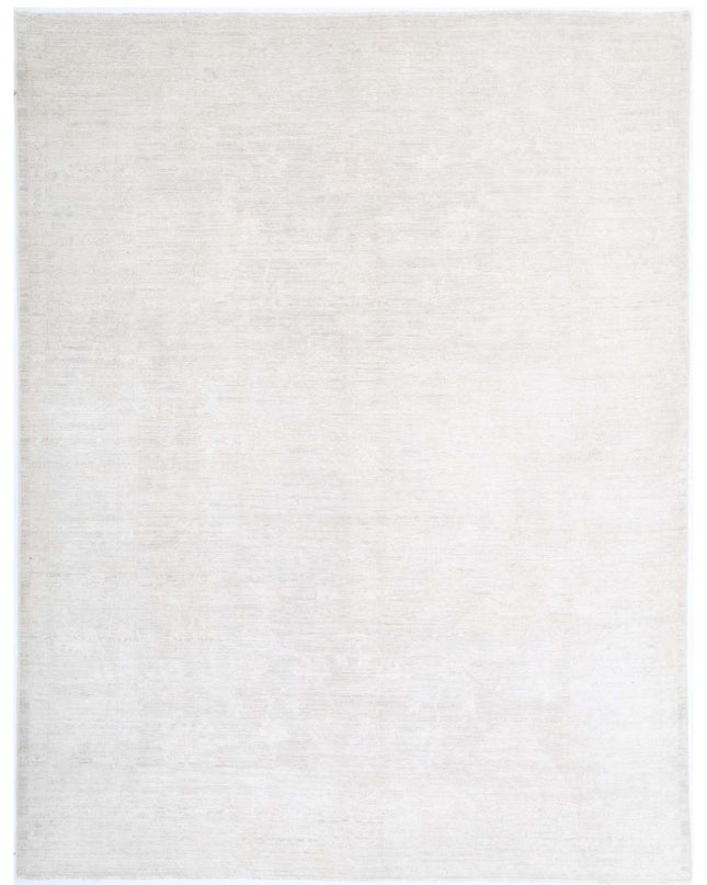 Oushak 9' 2" X 11' 10" Hand Knotted Wool Rug 9' 2" X 11' 10" (280 X 361) / Ivory / Wool
