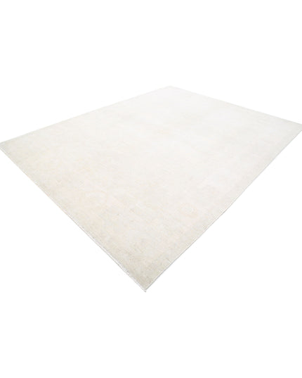 Oushak 8' 8" X 11' 3" Hand Knotted Wool Rug 8' 8" X 11' 3" (264 X 343) / Ivory / Wool